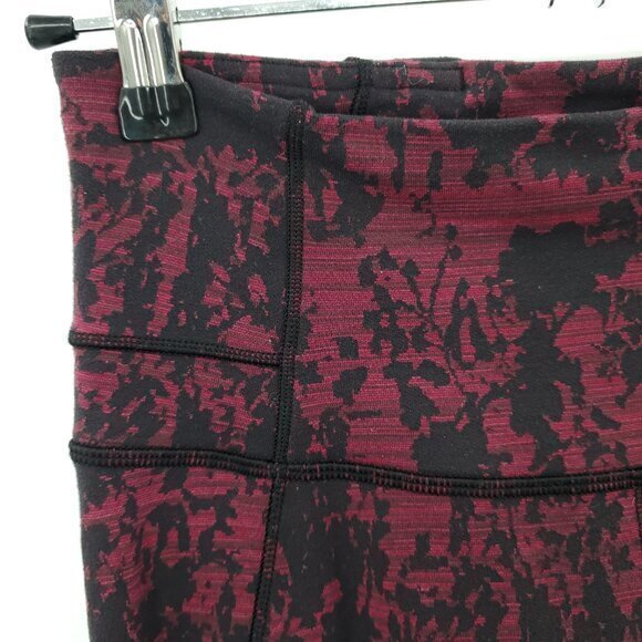 HEMMED to 29" Lululemon Groove Pant Bootcut Sz 6 Scatter Blossom Jacquard Garnet - Picture 7 of 16